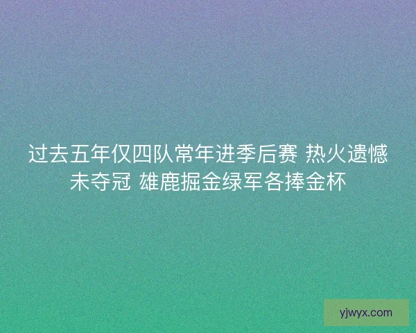 过去五年仅四队常年进季后赛 热火遗憾未夺冠 雄鹿掘金绿军各捧金杯